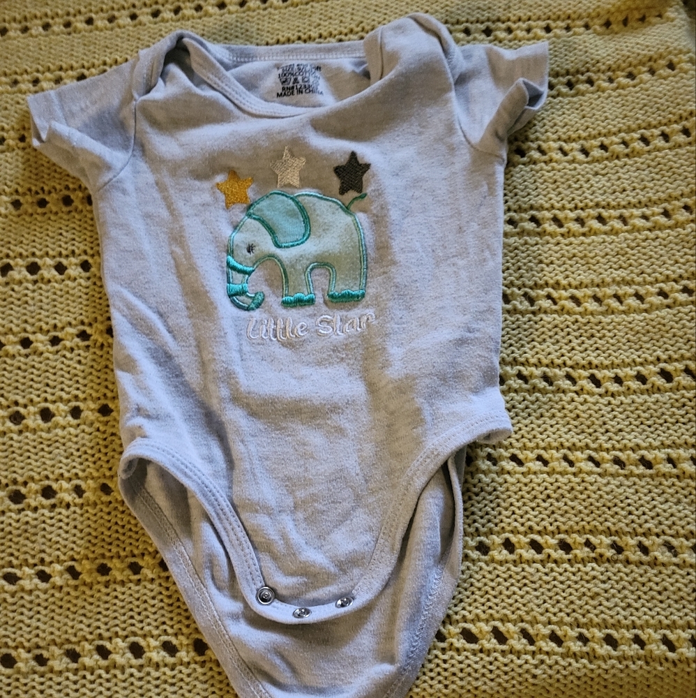 CARTERS Little Star Elephant Onesie